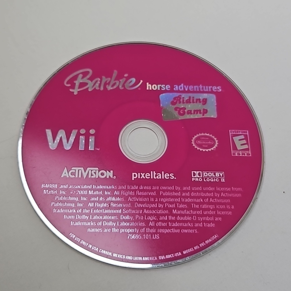 Barbie WII Horse Adventure Riding Camp Game used condition. No case